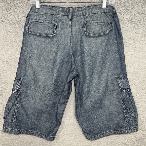VTG GAP‎ Shorts Women's Size 6 x 12 Blue Jean Jorts Cargo Denim 2000's - Picture 2 of 10